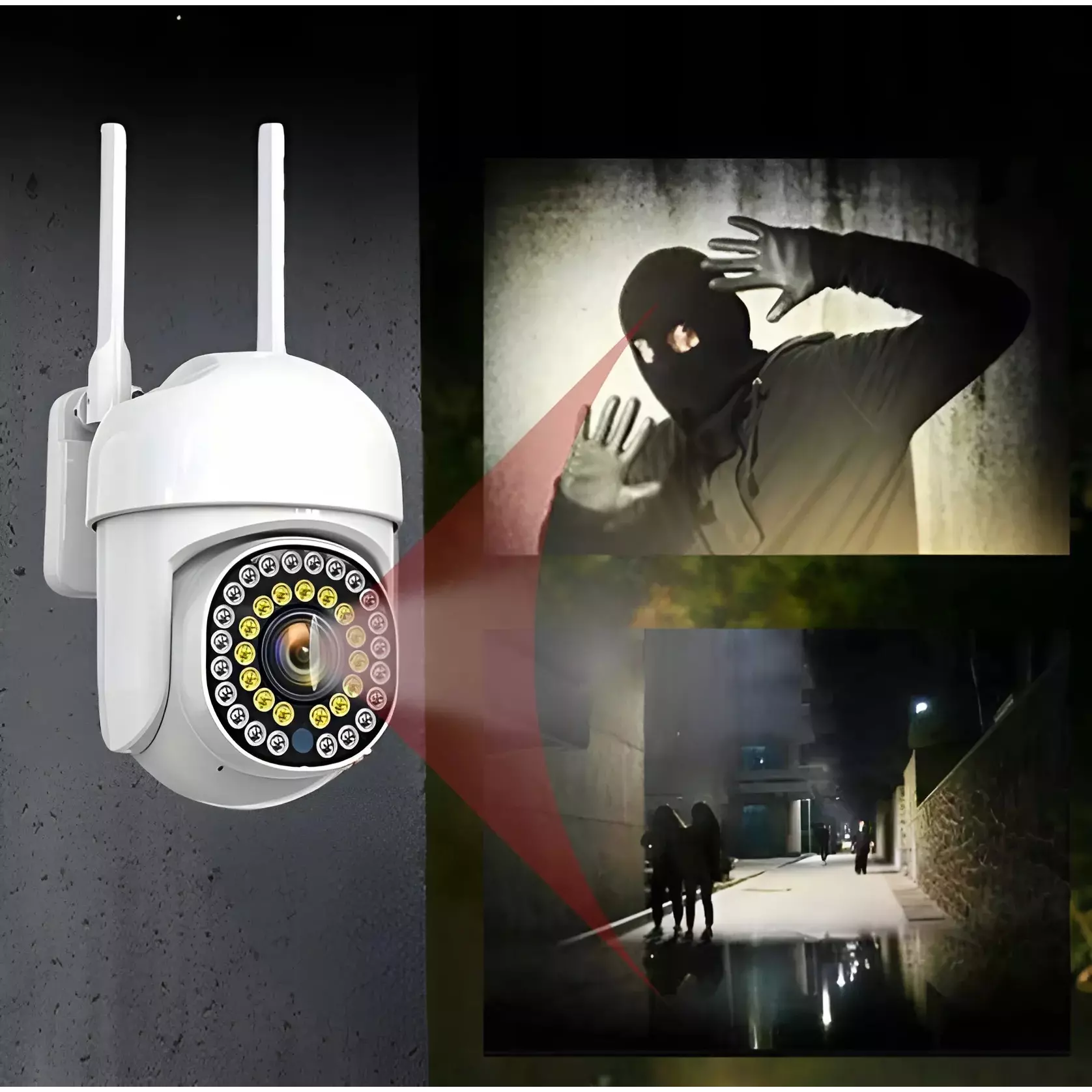 1+1 Akció: 2 db Forgatható WiFi IP Biztonsági Kamera – Mozgásérzékelővel, Éjjellátóval és Kétirányú Hanggal - Image 3